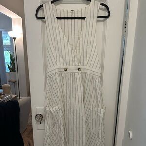 Free People Black and White Striped Dress